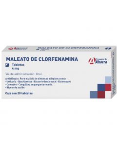 Marca del Ahorro Clorfenamina 4MG 20 tabletas