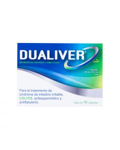 Imagen del medicamento Dualiver 100 mg/ 150 mg con 16 capsulas