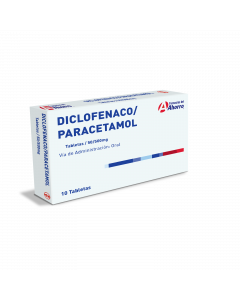 Diclofenaco/Paracetamol 50/500Mg 10 Tabletas Marca Del Ahorro