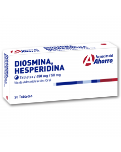 Diosmina/Hesperidina 4550 mg 20 tabletas Marca del Ahorro