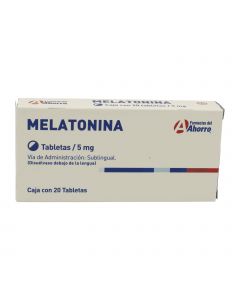 Imagen del medicamento Marca del Ahorro Melatonina subl 5 mg 20 tabletas