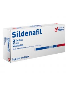 Imagen del medicamento Marca del Ahorro sildenafil 50 mg 1 tabletas masticables