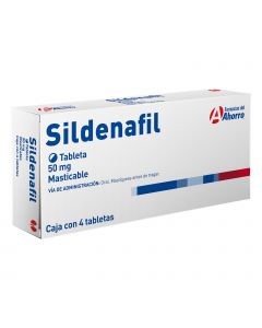 Imagen del medicamento Marca del Ahorro sildenafil 50 mg 4 tabletas masticables