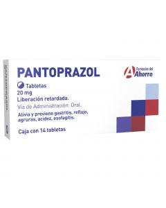 Pantoprazol 20 mg oral 14 tabs Marca Del Ahorro