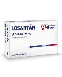 Losartan 50 mg 30 tabletas Marca del Ahorro