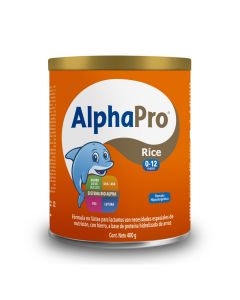 Leche alpha-pro rice 0-12 meses 400 g lata 