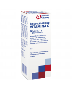 Marca del ahorro acido ascorbico 1 g oral 10 tabletas eferv