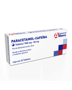 Marca del ahorro paracetam/cafeina 500/50mg 20 tabletas    