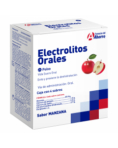 Marca del ahorro electrolitos orales manzana 4 sobres    