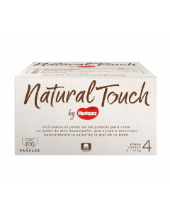 Pañal Huggies Natural Touch E4 Unisex con 100 pz