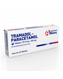 Tramadol-Paracetamol 37.5 mg/325 mg 40 tabletas Marca del Ahorro