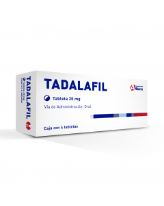 Tadalafil 20 mg 4 tabletas Letas Marca del Ahorro