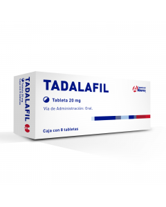 Tadalafil 20 mg con 8 tabletas Marca del Ahorro