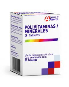 Polivitaminas y Minerales 30 tabletas Marca del Ahorro