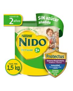 Alimento a base de leche para niños NIDO Pre-Escolar 2+ 1.5kg de 2 años en adelante