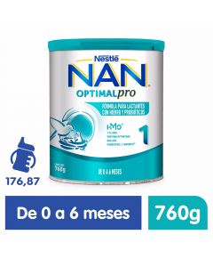 Fórmula para lactantes NAN 1 Optimal Pro, 0 a 6 Meses, 760g