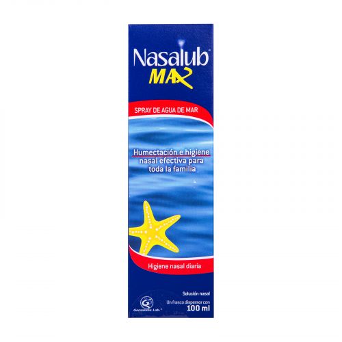 Farmacias del Ahorro  Nasalub Max Spray Agua de Mar 100 ml