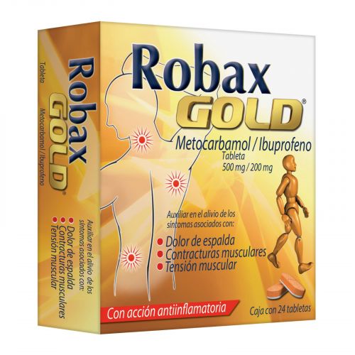 Farmacias del Ahorro, Robax Gold relajante muscular analgésico 24 tabletas