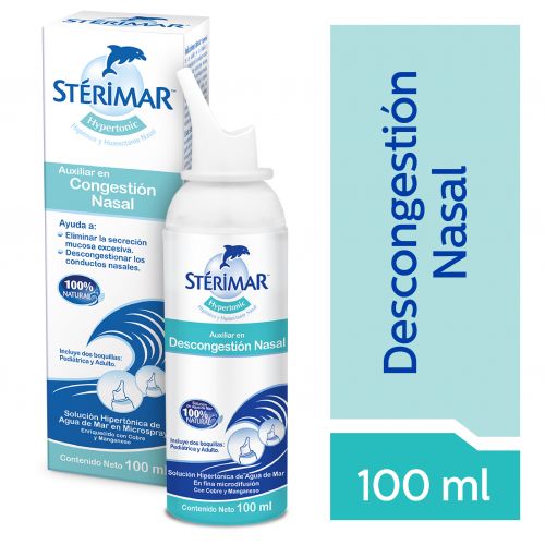 Farmacias del Ahorro, Sterimar Hypertonic Agua de Mar para congestion nasal  100 ml
