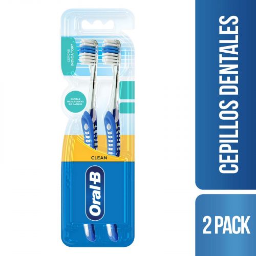 Farmacias del Ahorro, Cepillo Dental Oral-B Clean Indicator Medio 2  Unidades
