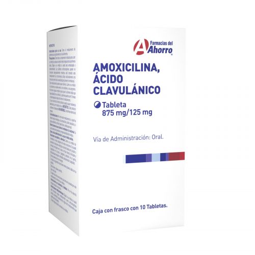 Farmacias del Ahorro | Marca del Ahorro Amoxicilina/clavulanico 875/125mg  10 tabletas | Tienda en línea a todo México