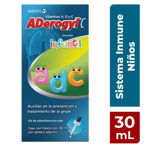 Farmacias del Ahorro  Aderogyl C infantil vitaminas 30 ml