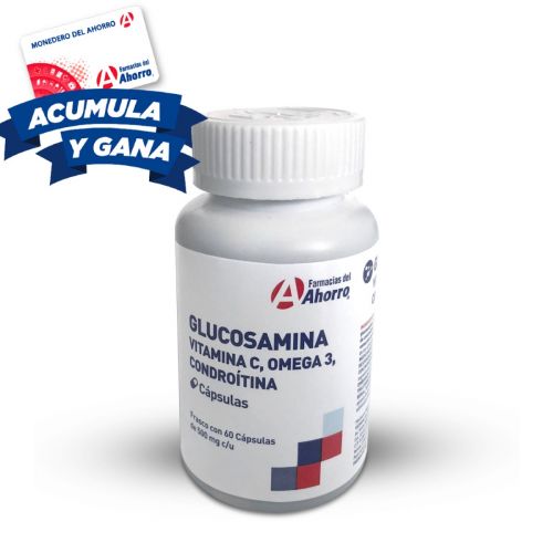 Farmacias del Ahorro, Marca del Ahorro Glucosamina/Condroitina/Vit oral  adulto 60 capsulas