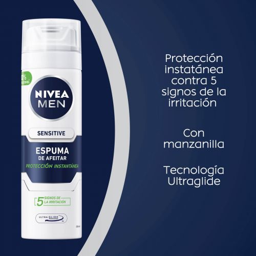 Farmacias del Ahorro, Nivea for Men Espuma de Afeitar Sensitive 200 ml